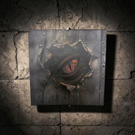 Dragon Eye Peeking 12x12 inch canvas