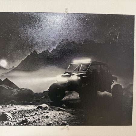 Glow-in-the-Dark Off-Road Mountain Painting | 11x14 UTV Night Scene Wall Art