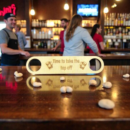"Time to Take the Top Off" Engraved Bottle Opener – Funny Beer Gift for Him or Her