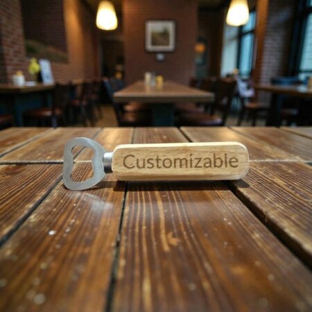 Personalized Wooden Bottle Opener – Custom Engraved Gift for Beer Lovers