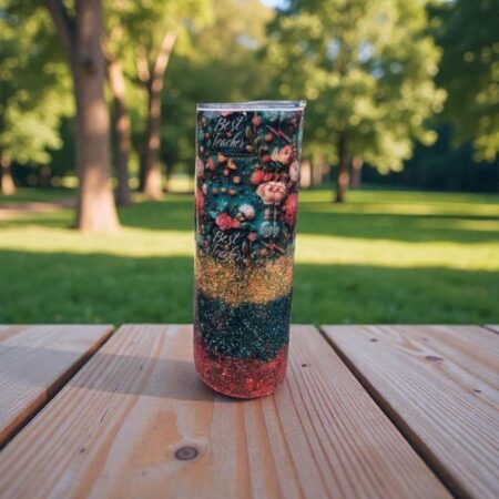 "Best Teacher Ever" 20oz Skinny Tumbler