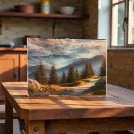 Smokey Mountains Glass Cutting Board (8"x11")