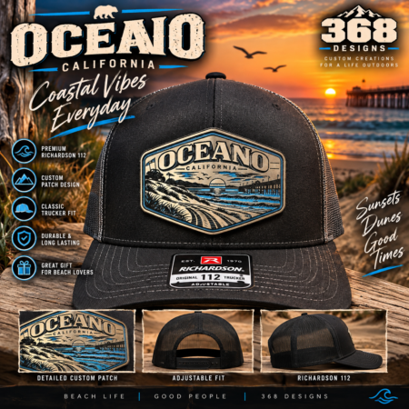 Oceano California Hat | Richardson 112 Trucker Hat